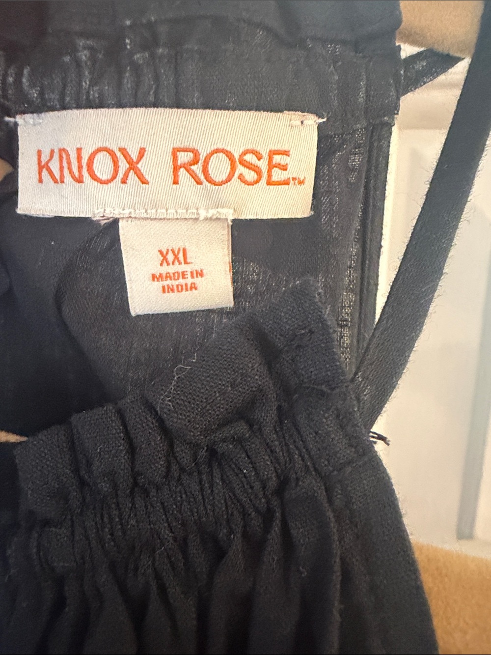 Knox Rose Black Halter Top with Embroidered Green & Purple Trim XXL - Picture 2 of 9